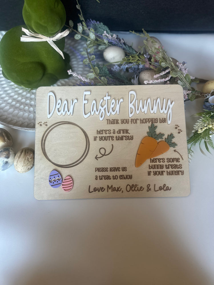 Easter bunny treat tray