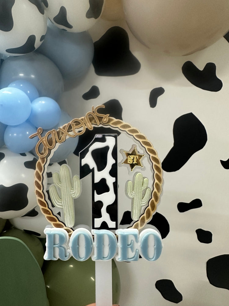 First rodeo cake topper