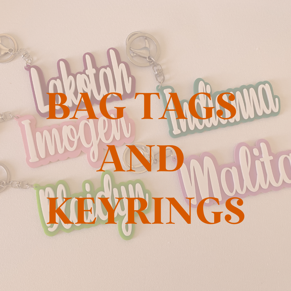 Bag tags and key rings