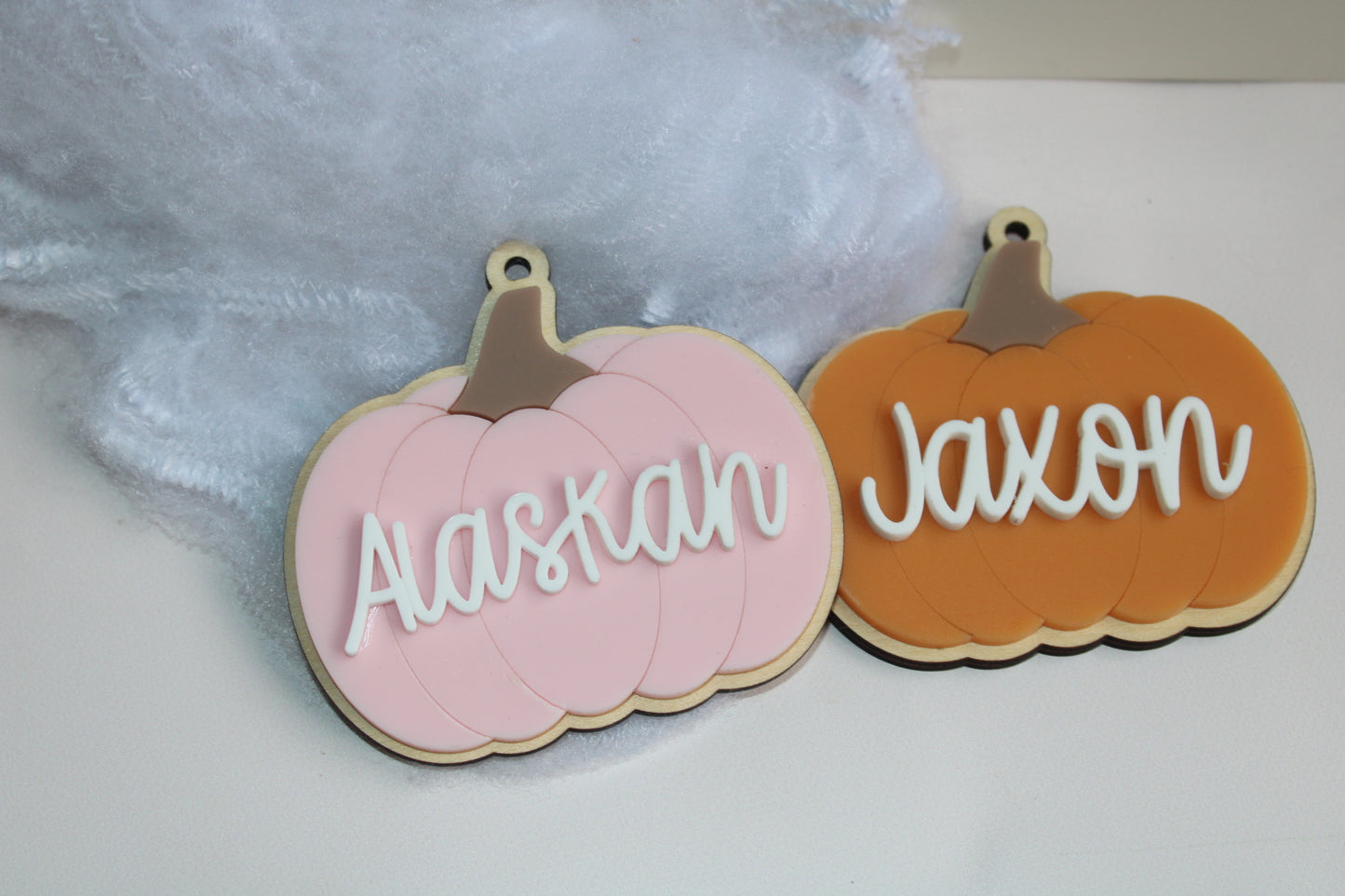 Pumpkin Halloween basket tag