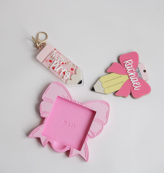 Teacher gift pack- Keyring, ornament and sticky note holder