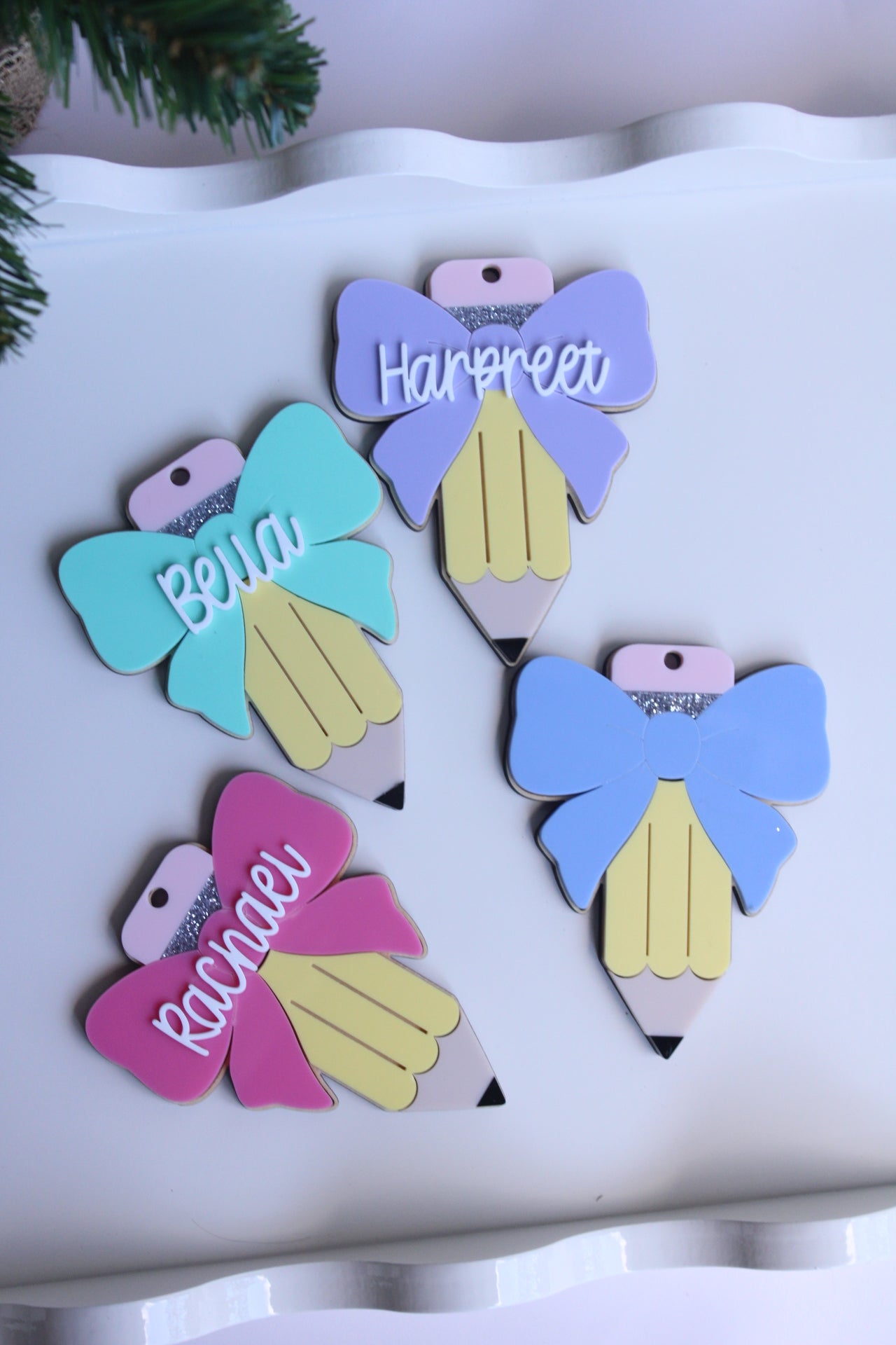 Teacher gift pack- Keyring, ornament and sticky note holder