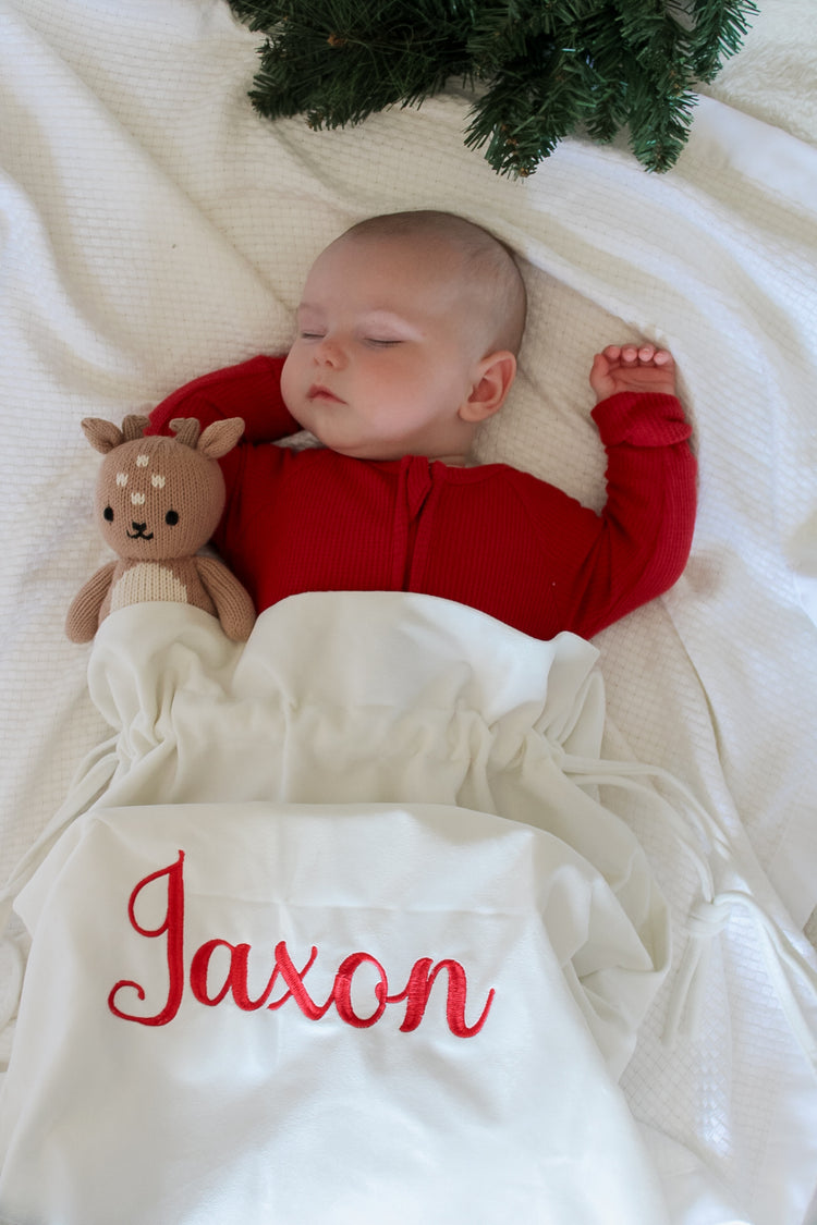 Santa sacks personalised / embroidered name.