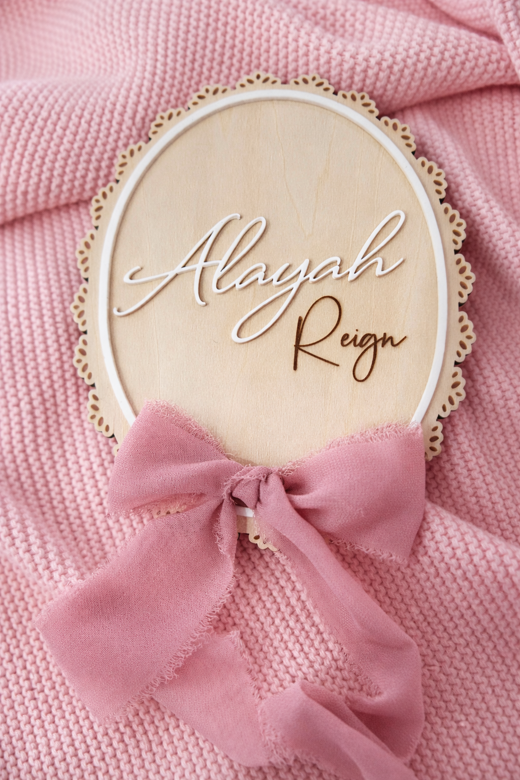 Vintage birth plaque