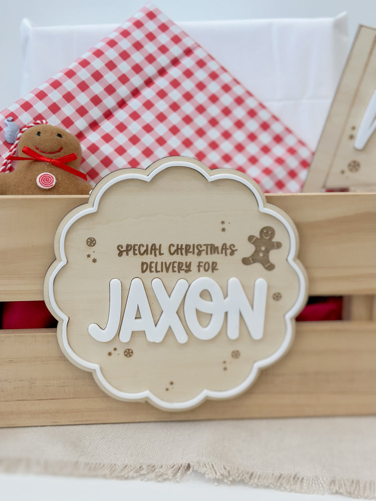 Christmas Eve crate PLAQUE ONLY