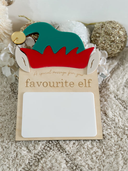 Message from your elf plaque
