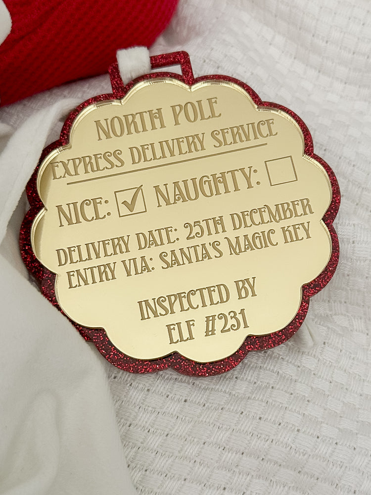 Santa gift tag