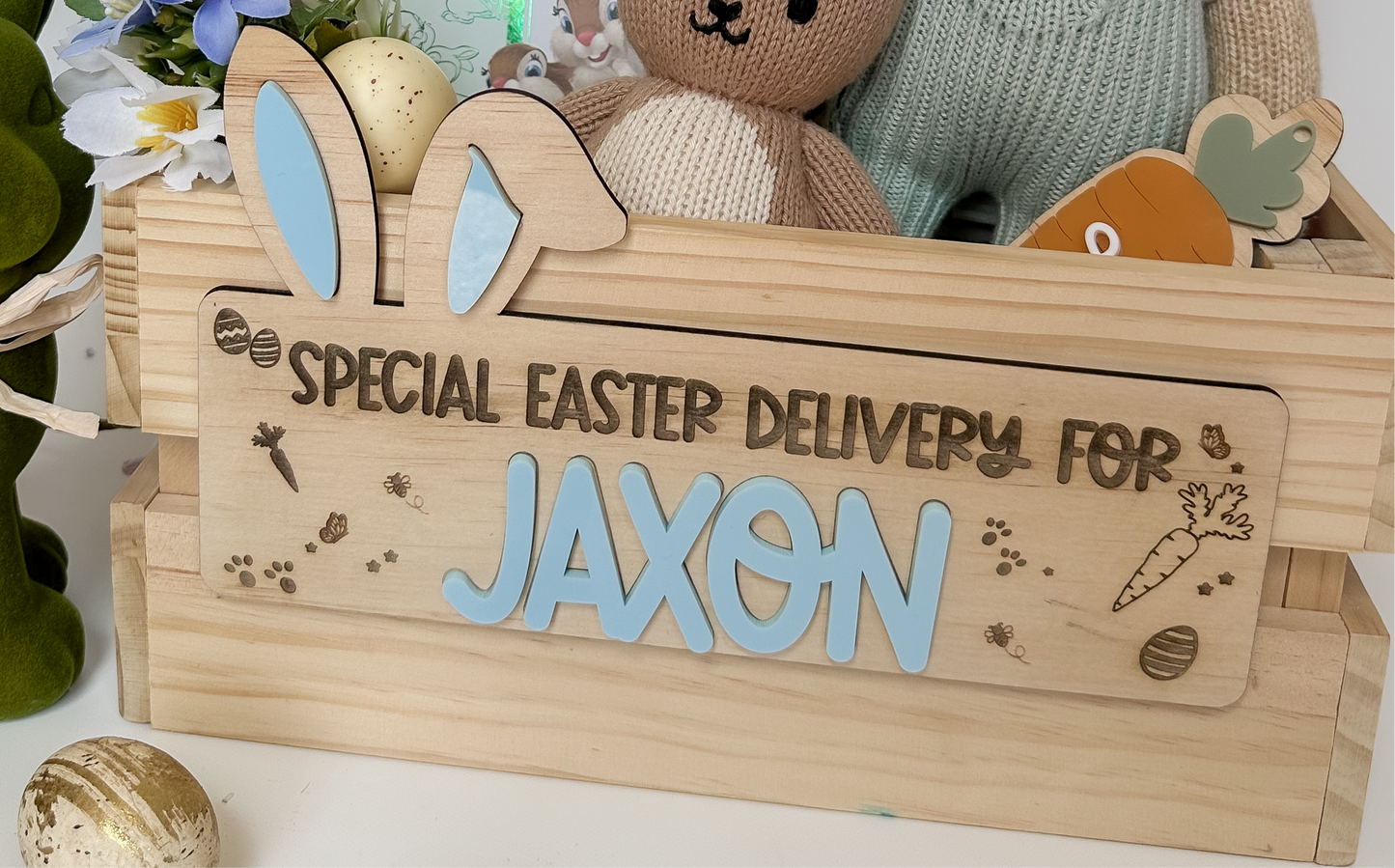 Easter crate PLAQUE ONLY NO CRATE INCLUDED
