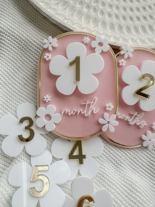 Flower interchangeable milestone set