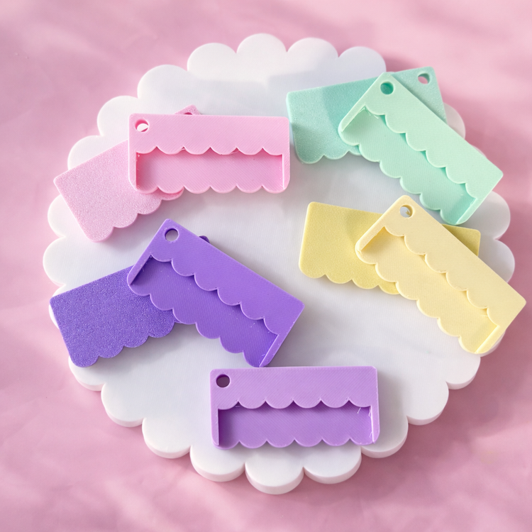 Scallop yoto clip card holders with name