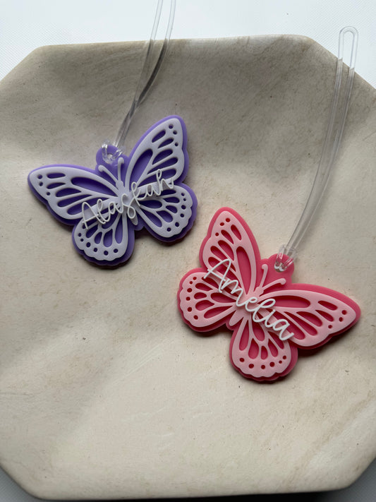 Butterfly bag tag