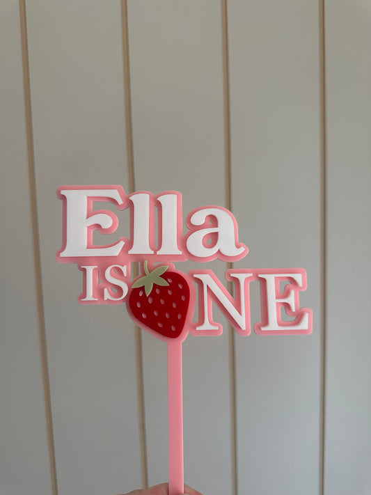 Berry one cake topper