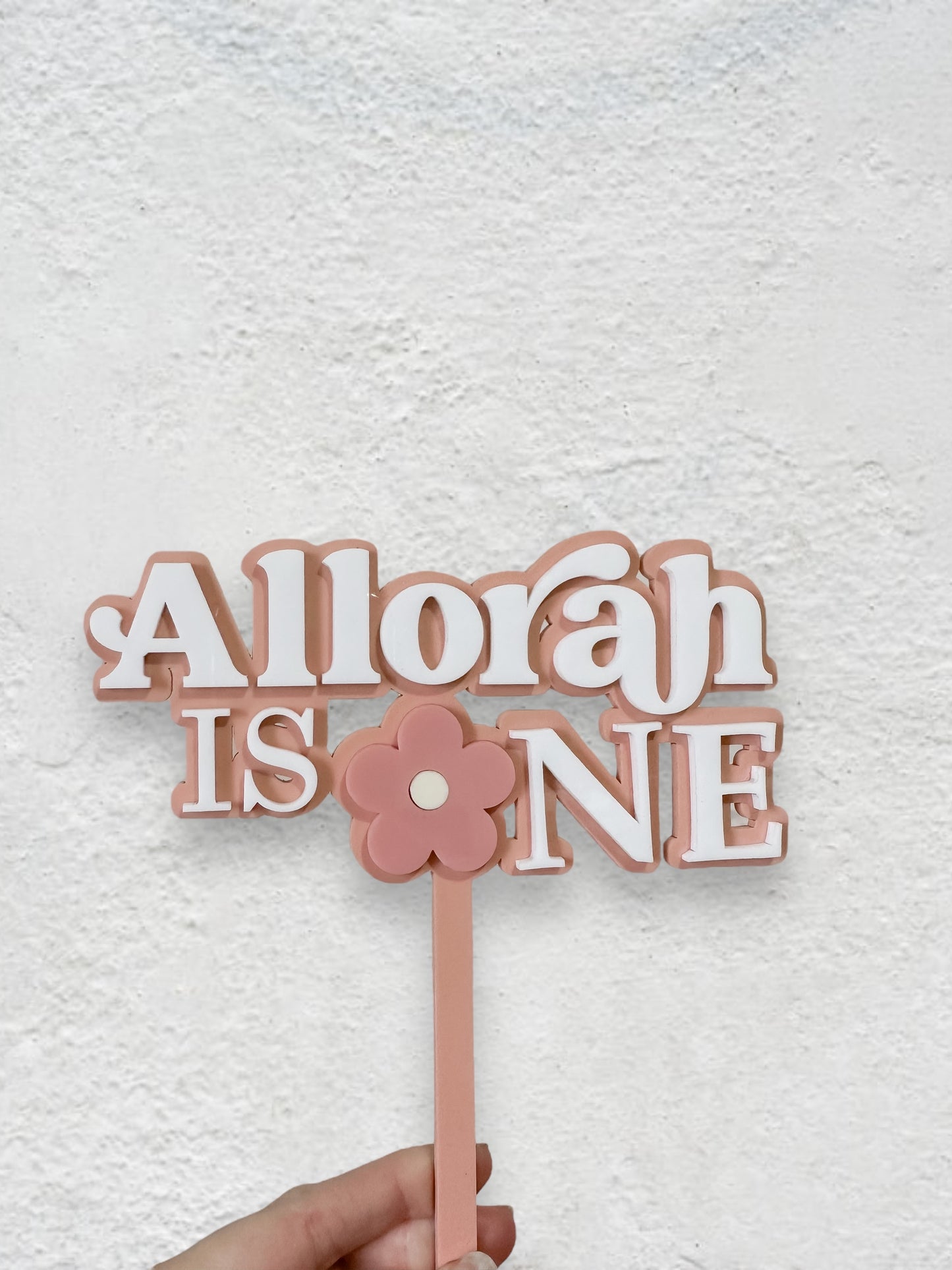Flower one cake topper