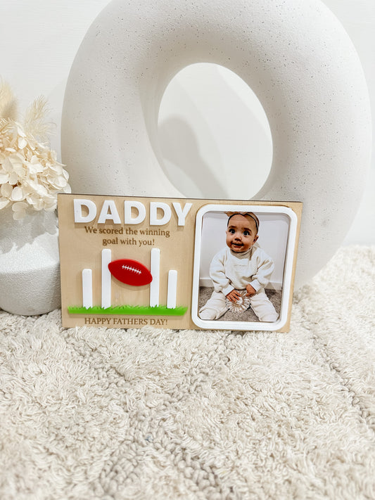 Footy Father’s Day photo plaque