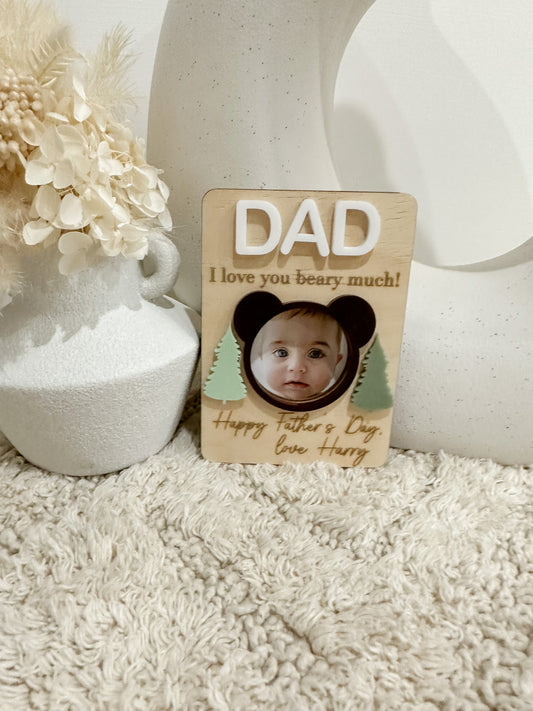 Beary much- Father day fridge magnet