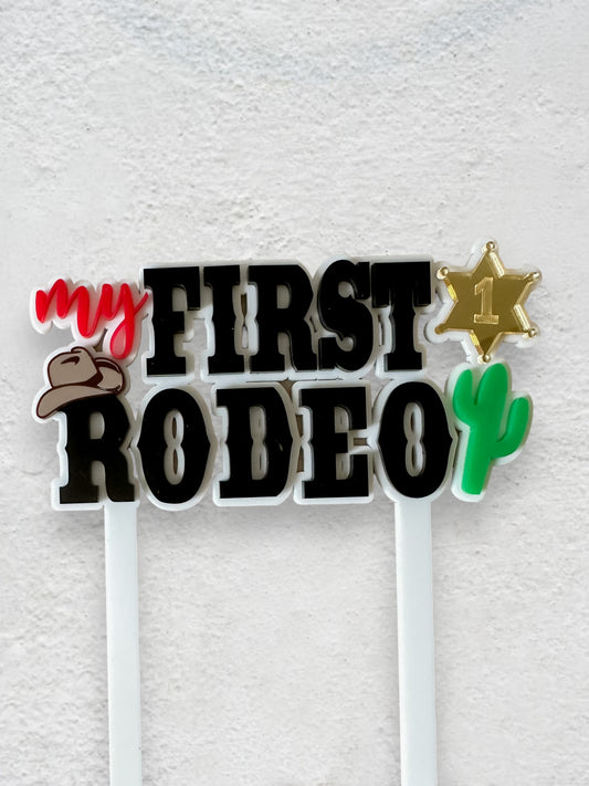 My first rodeo cake topper