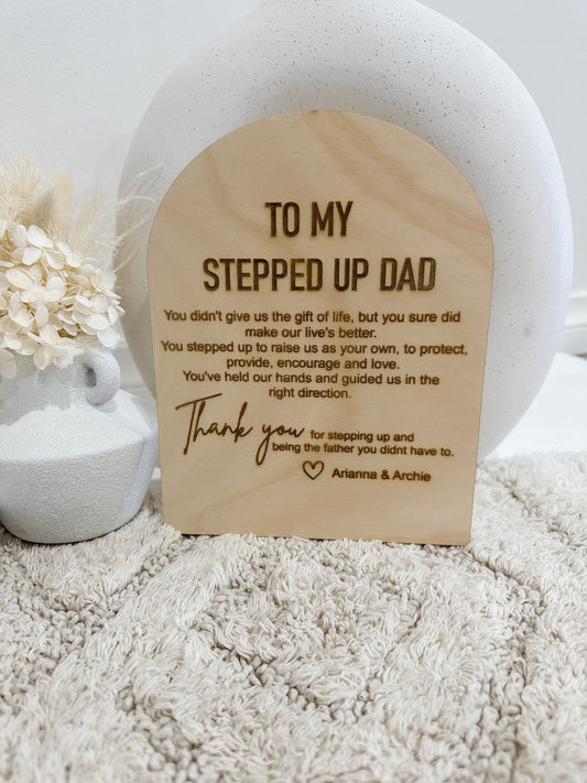 Step dad Father’s Day plaque