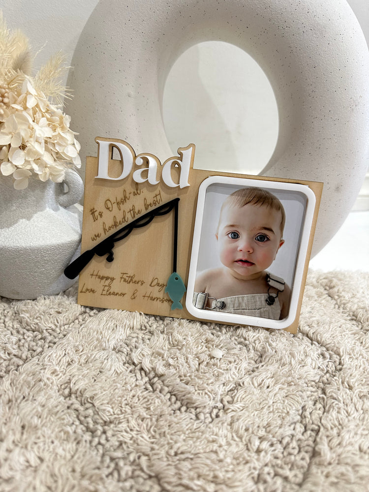 It’s o-fish-al  Father’s Day photo plaque