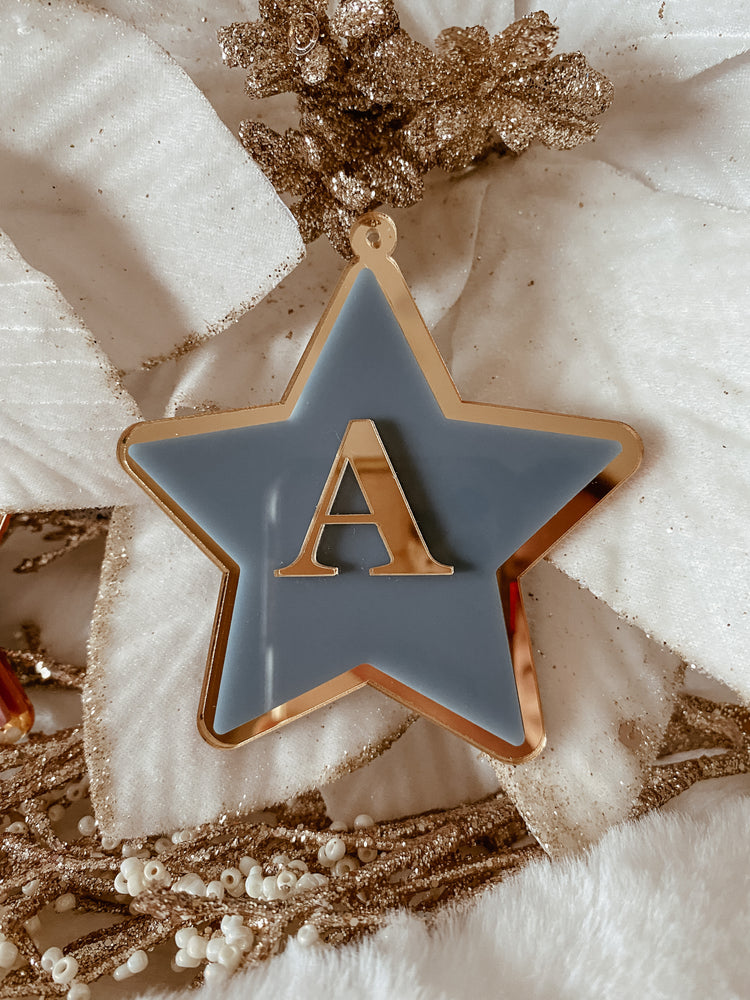 Monogram Christmas ornament -star