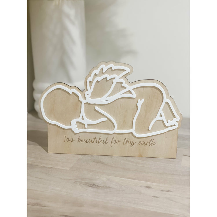 Angel baby plaque