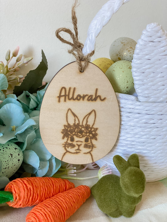 Easter basket tag