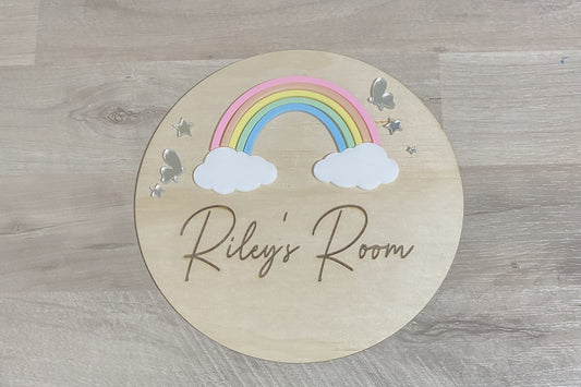 Rainbow door plaque