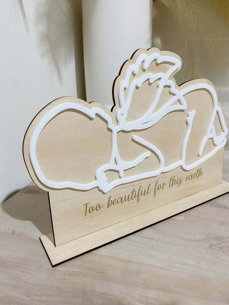 Angel baby plaque