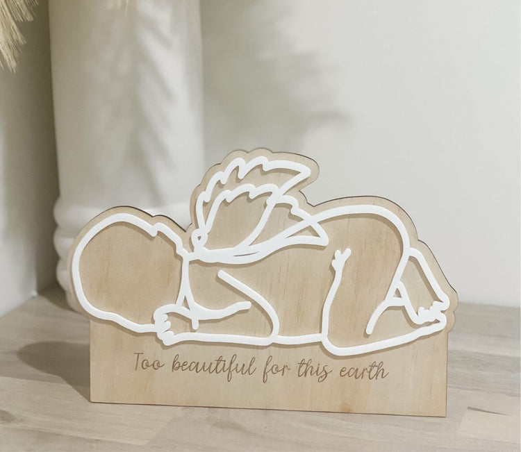 Angel baby plaque