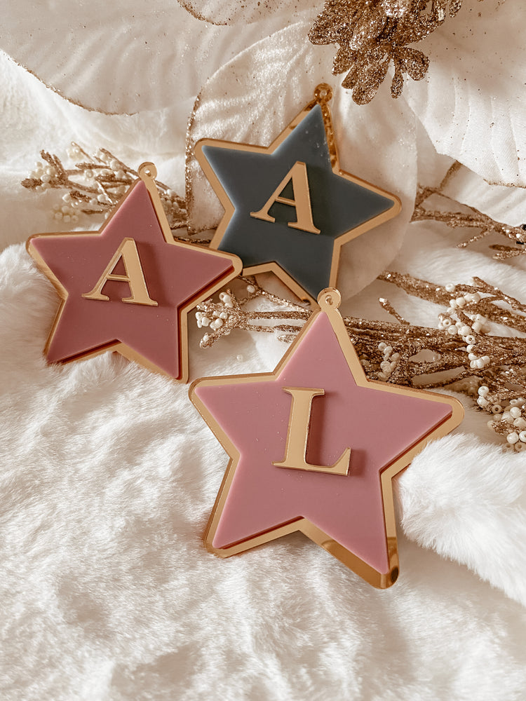 Monogram Christmas ornament -star