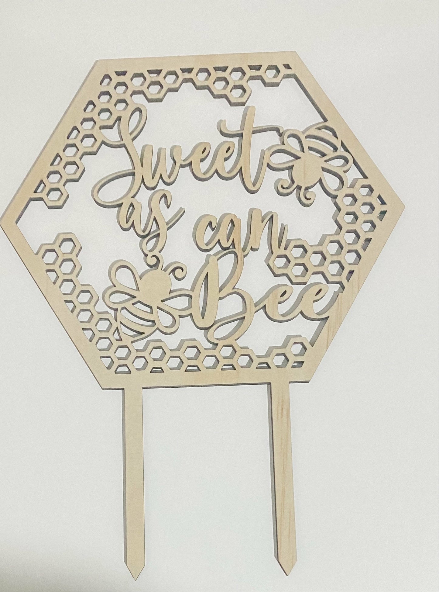 Sweet as can bee cake topper