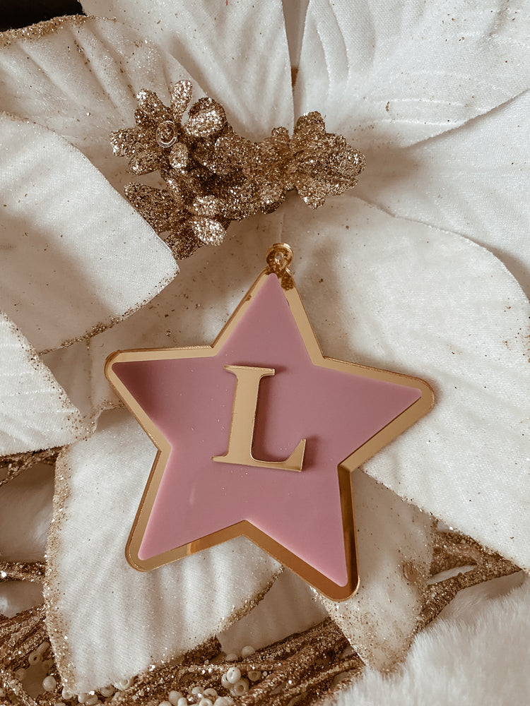 Monogram Christmas ornament -star