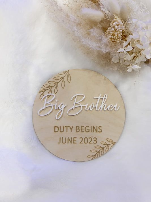Big brother / big sister announcement