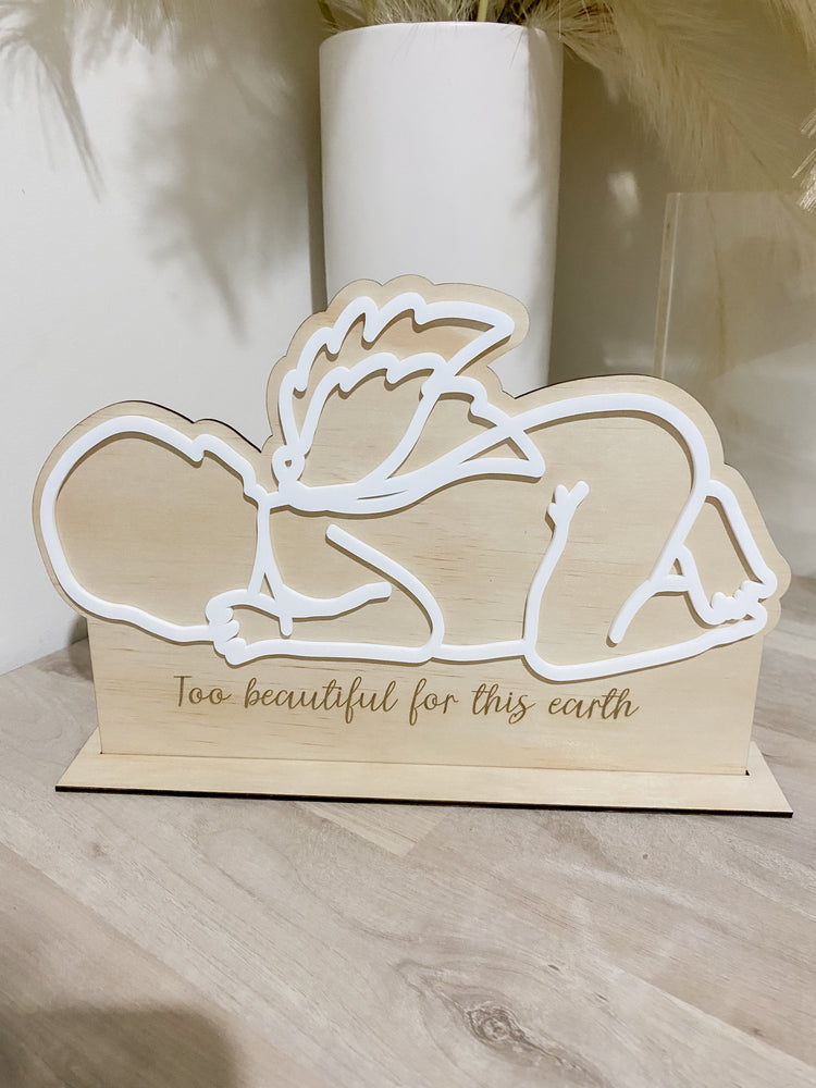 Angel baby plaque